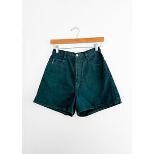 Vintage 90s Bongo Dark Green Denim Jean High Waist Shorts